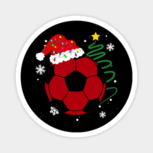 Buffalo Red Plaid Soccer Ball Christmas Sport Xmas Pajama Magnet